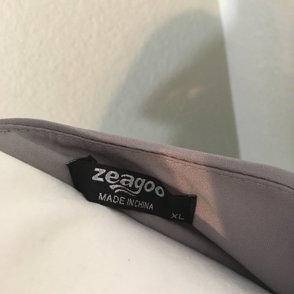 Zeagoo Double Layer Gray Flutter Sleeve Top, Xl - image 6